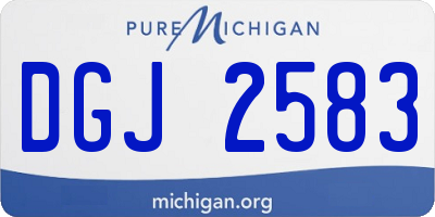 MI license plate DGJ2583