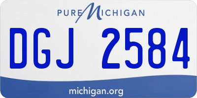 MI license plate DGJ2584