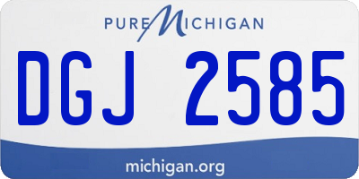 MI license plate DGJ2585