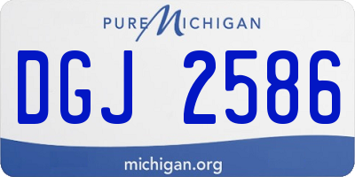 MI license plate DGJ2586