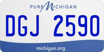MI license plate DGJ2590