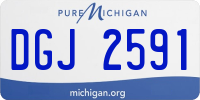MI license plate DGJ2591
