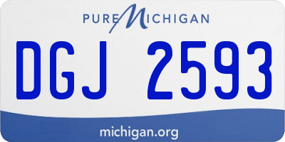MI license plate DGJ2593