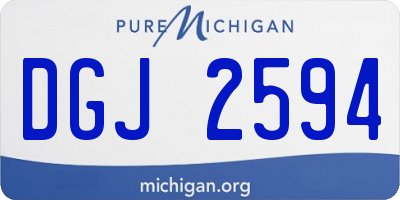 MI license plate DGJ2594