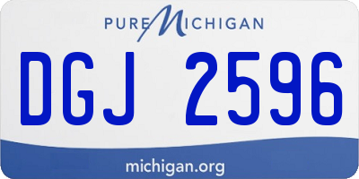 MI license plate DGJ2596