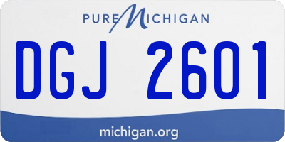 MI license plate DGJ2601