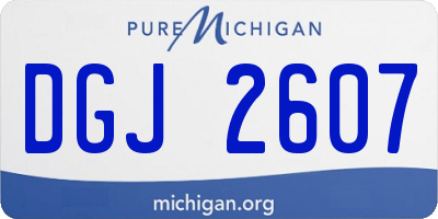 MI license plate DGJ2607