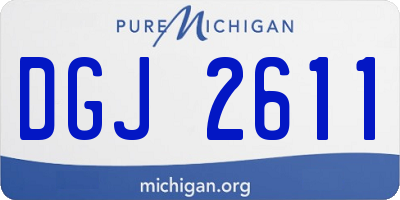 MI license plate DGJ2611