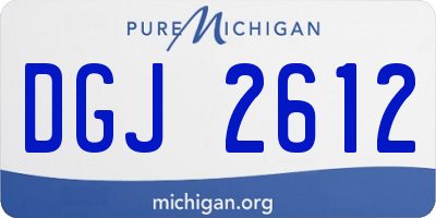 MI license plate DGJ2612