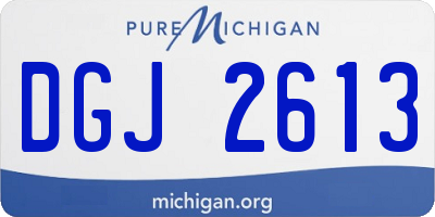 MI license plate DGJ2613