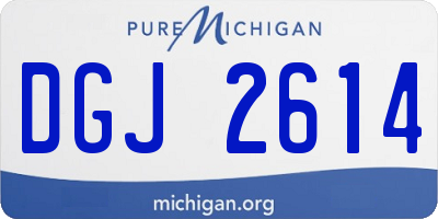 MI license plate DGJ2614