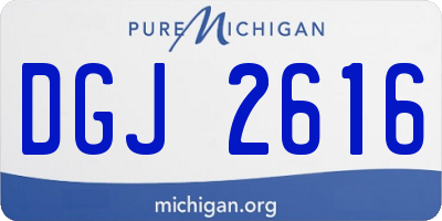 MI license plate DGJ2616