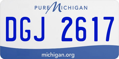 MI license plate DGJ2617