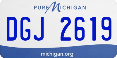 MI license plate DGJ2619