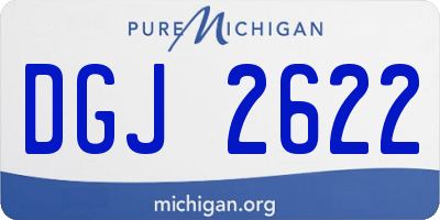 MI license plate DGJ2622