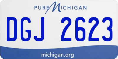 MI license plate DGJ2623