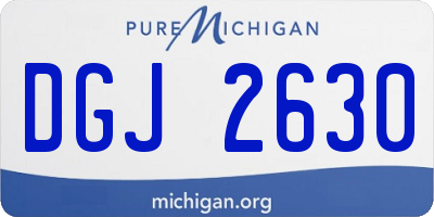 MI license plate DGJ2630