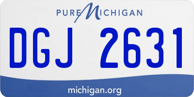 MI license plate DGJ2631
