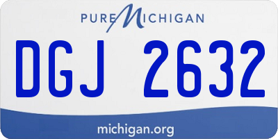 MI license plate DGJ2632