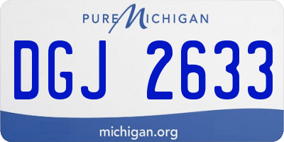 MI license plate DGJ2633