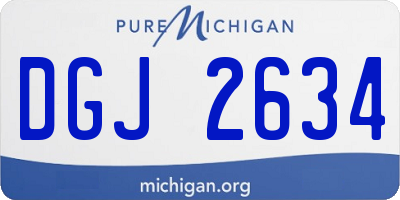 MI license plate DGJ2634