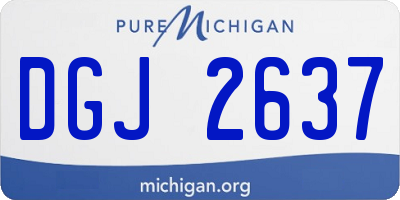 MI license plate DGJ2637
