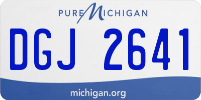 MI license plate DGJ2641