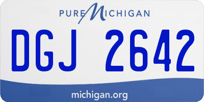 MI license plate DGJ2642