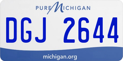 MI license plate DGJ2644