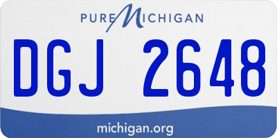 MI license plate DGJ2648