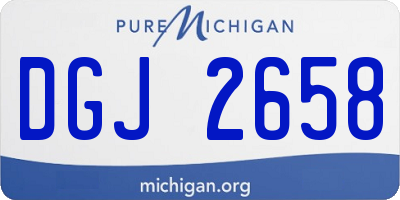 MI license plate DGJ2658