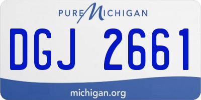 MI license plate DGJ2661