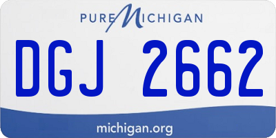MI license plate DGJ2662