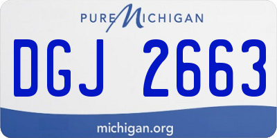 MI license plate DGJ2663