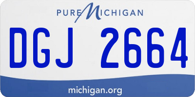 MI license plate DGJ2664