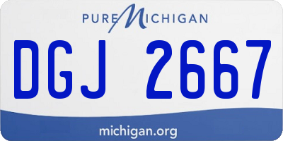MI license plate DGJ2667