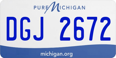 MI license plate DGJ2672