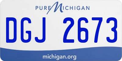 MI license plate DGJ2673