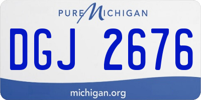 MI license plate DGJ2676