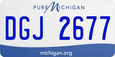 MI license plate DGJ2677