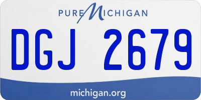 MI license plate DGJ2679