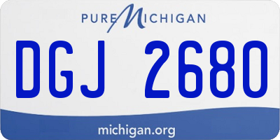 MI license plate DGJ2680