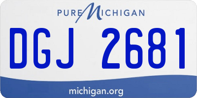 MI license plate DGJ2681