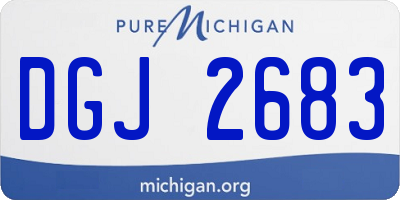 MI license plate DGJ2683