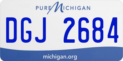 MI license plate DGJ2684