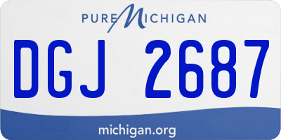 MI license plate DGJ2687