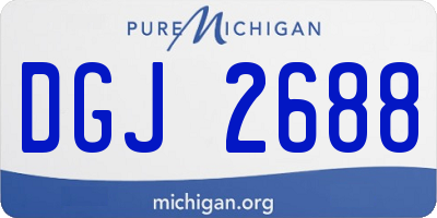 MI license plate DGJ2688