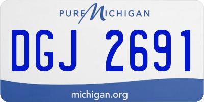 MI license plate DGJ2691