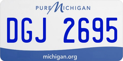 MI license plate DGJ2695