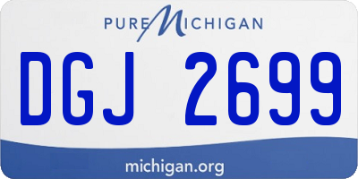 MI license plate DGJ2699